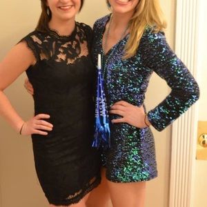 Green sequins romper- size Large